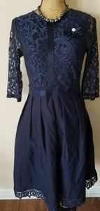 Miusol navy dress with lace